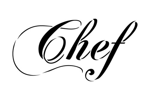 Chef - Elegant Script - Word Stencil - 6" x 4" - STCL1336_1 by StudioR12