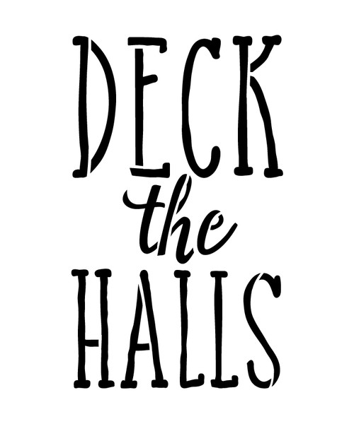 Deck the Halls - Hand-drawn Skinny - Word Stencil - 11" x  14" - STCL1404_3 by StudioR12