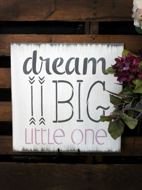 Dream Big Little One Art and Word Stencil - 10" x 11.5" - STCL1464_2 - by StudioR12
