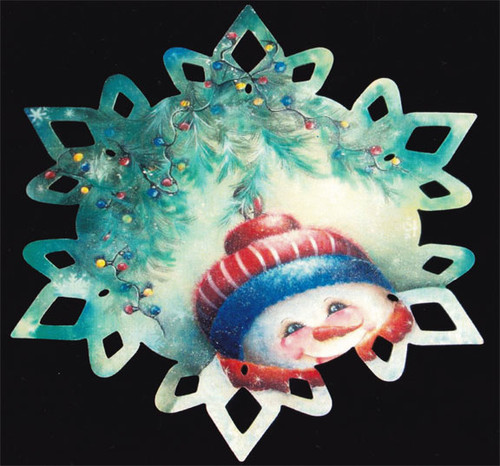 Snowman Snowflake Plate - E-Packet - Janice Miller