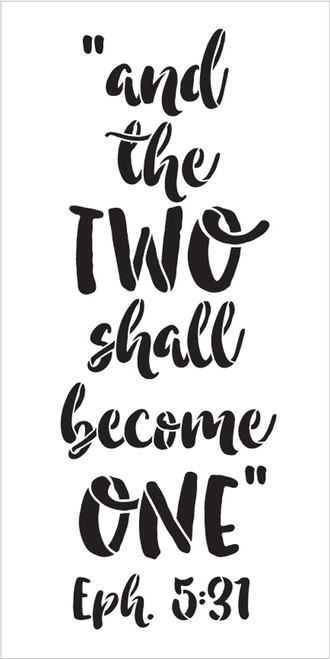 And the Two Shall Become One - Word Stencil - 6" x 12" - STCL1580_1 by StudioR12