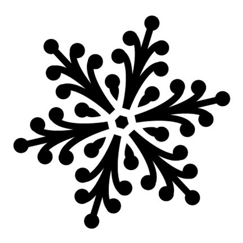 Jeweled Snowflake - Art Stencil - 9" x 9" - STCL951_2 - by StudioR12