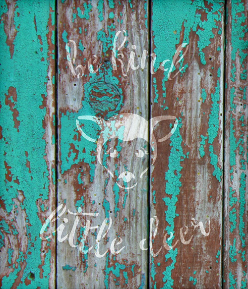 Be Kind Little Deer - Curved Hand Script - Word Art Stencil - 9" x 10" - STCL1770_2 - by StudioR12
