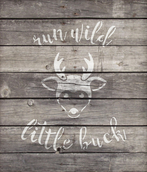Be Kind Little Deer - Curved Hand Script - Word Art Stencil - 12" x 14" - STCL1770_3 - by StudioR12