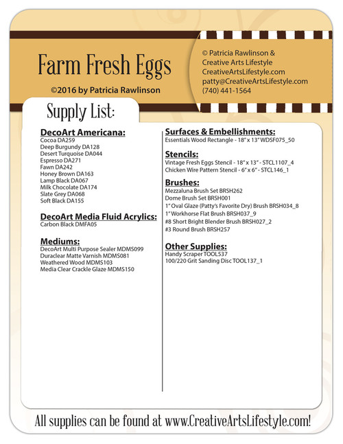 Farm Fresh Eggs - Pattern Packet - Patricia Rawlinson