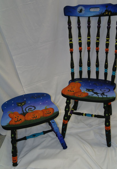 Here Kitty, Kitty Halloween Chair - E-Packet - Wendy Fahey