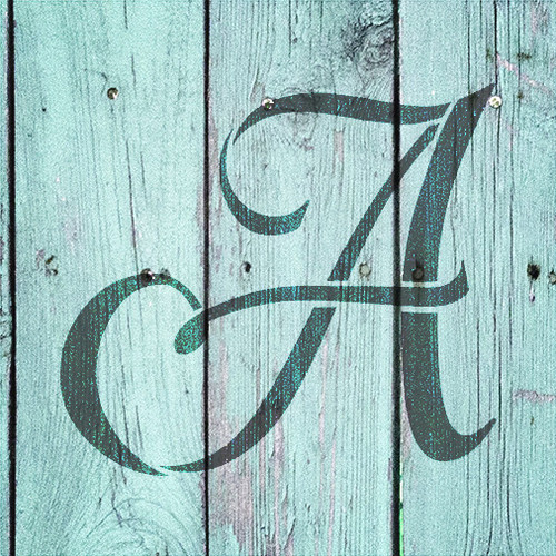 Graceful Monogram Stencil - A - 8" - STCL1901_3 - by StudioR12
