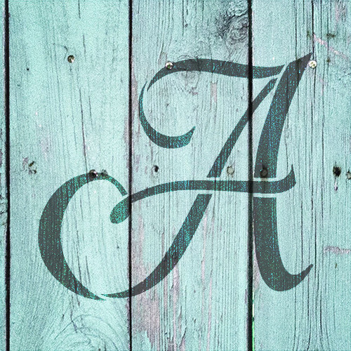 Graceful Monogram Stencil - A - 12" - STCL1901_5 - by StudioR12