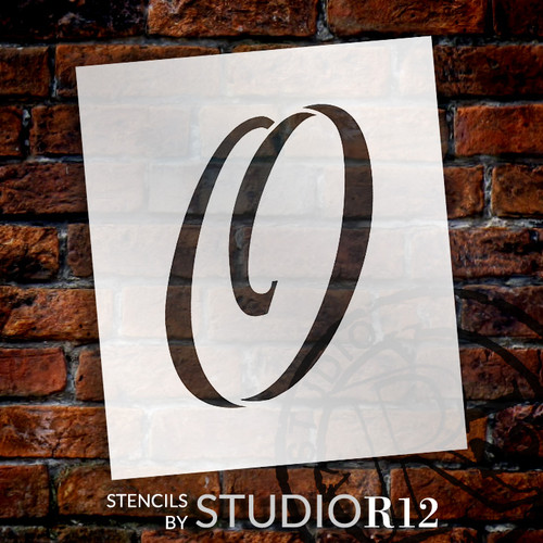 Graceful Monogram Stencil - O - 5" - STCL1915_2 - by StudioR12
