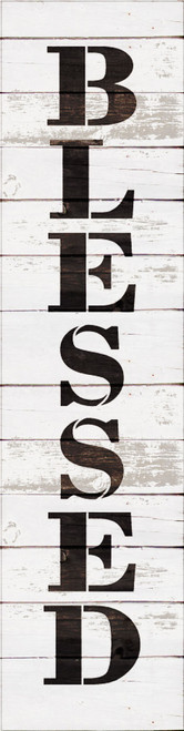 Blessed - Farmhouse Serif - Vertical - Word Stencil - 7" x 30" - STCL1960_5 - by StudioR12