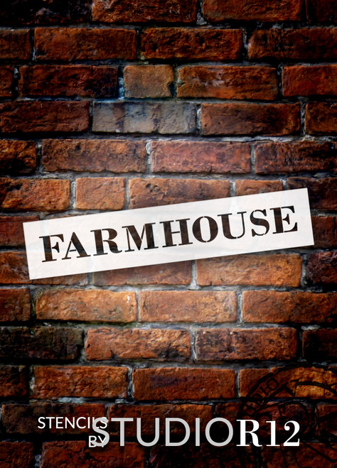 Farmhouse - Country Serif - Word Stencil - 15" x 3" - STCL1969_1 - by StudioR12