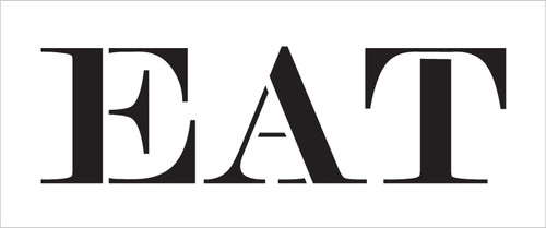 Eat - Skinny Serif - Word Stencil - 24" x 9" - STCL2061_4 - by StudioR12