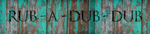 Rub-A-Dub-Dub - Word Stencil - 20" x 4" - STCL2067_3 - by StudioR12