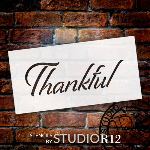 Thankful - Festive - Word Stencil - 10" x 5" - STCL2102_1 - by StudioR12