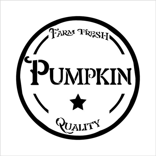 Farm Fresh Pumpkin - Fancy - Word Art Stencil - 12" x 12" - STCL2105_2 - by StudioR12