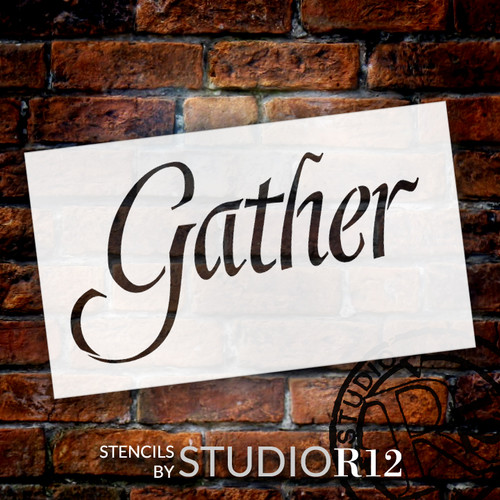 Gather - Graceful  - Word Stencil - 24" x 14" - STCL2154_4 - by StudioR12