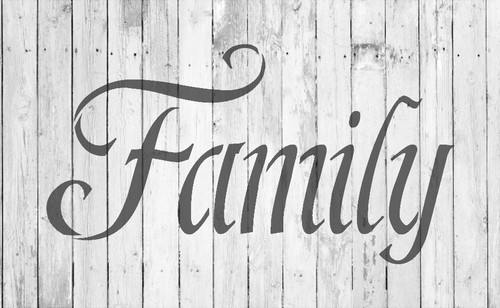Family - Fancy - Word Stencil - 20" x 12" - STCL2156_3 - by StudioR12