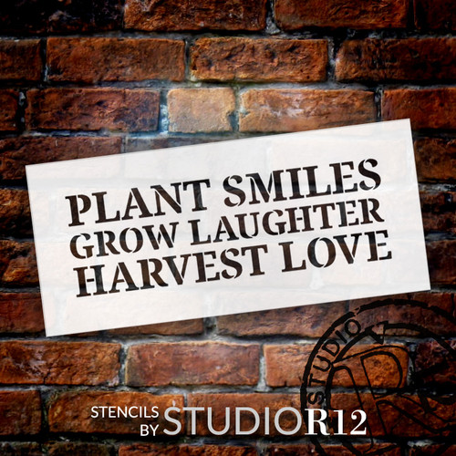 Plant Grow Harvest - Word Stencil - 9" x 4" - STCL1845_1 - by StudioR12