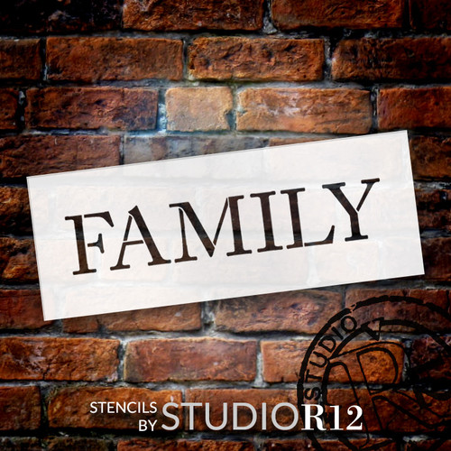 Family - Word Stencil - 14" x 5" - STCL1003_3 - by StudioR12