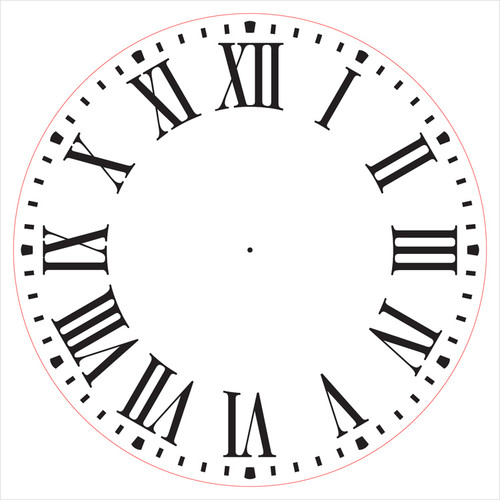 Farmhouse Clock Face Stencil - 16" - STCL2336_5 - by StudioR12