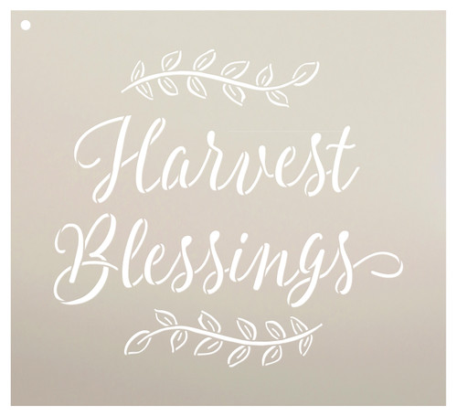 Harvest Blessings Stencil by StudioR12 -  Fall Word Art - 11" x 10" - STCL2263_1