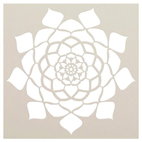 Mandala - Hypnotic - Complete Stencil by StudioR12 | Reusable Mylar Template | Use to Paint Wood Signs - Pallets - Pillows - Wall Art - Floor Tile - Select Size