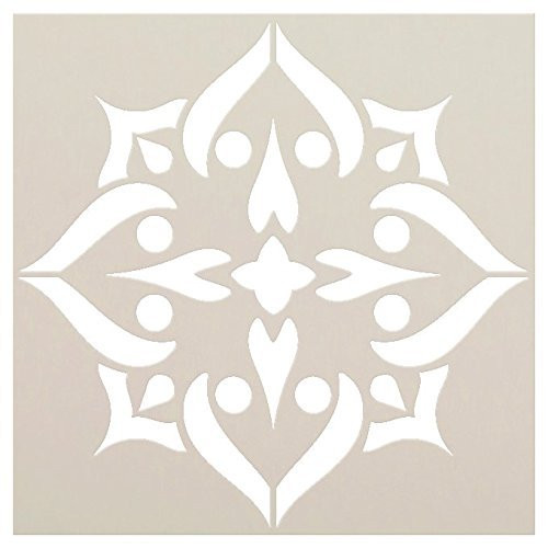 Mandala - Spades - Complete Stencil by StudioR12 | Reusable Mylar Template | Use to Paint Wood Signs - Pallets - Pillows - Wall Art - Floor Tile - Select Size