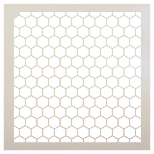 Honeycomb Stencil by StudioR12 | Country Repeating Pattern Stencil - Reusable Mylar Template | Painting, Chalk, Mixed Media | Use for Journalingt, DIY Home Decor - STCL810