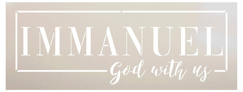 Immanuel God with Us Stencil by StudioR12 | Christmas & Holiday | for Painting Signs | Word Art Reusable | Family Room | Chalk Mixed Multi-Media | DIY Home - Choose Size