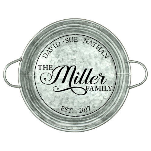 Personalized Stencil | Family Name | Family Members| Established Date| 12" Round| Medium