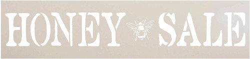 Honey Sale Stencil with Bee by StudioR12 | DIY Spring Farmhouse Rustic Kitchen Home Decor | Vintage Country Word Art | Craft & Paint Wood Signs | Reusable Mylar Template | Select Size