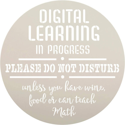 Personalized Digital Learning in Progress Stencil by StudioR12 | DIY Virtual Learning & Homeschool Decor or Wood Signs | Select Size