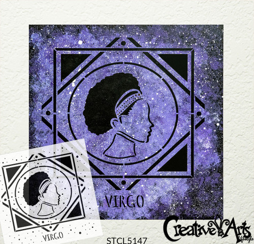 Virgo Zodiac Stencil by StudioR12 | DIY Star Sign Celestial Bedroom & Home Decor | Craft & Paint Astrological Wood Signs | Select Size