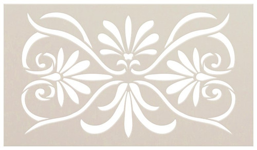 Palmette Floral Ornament Pattern Stencil by StudioR12 | Craft DIY Greek Backsplash Home Decor | Paint Wood Sign Reusable Mylar Template | Select Size