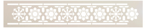 Arabian Mosaic Star Band Stencil by StudioR12 | DIY Flower Sun Pattern Backsplash Home Decor | Craft & Paint Wood Sign Border | Select Size