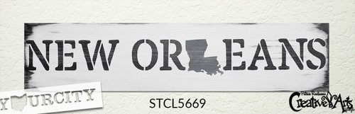 Personalized Hometown Stencil with State Shape by StudioR12 | DIY Home & Kitchen Decor | Craft & Paint Wood Signs | Select Size