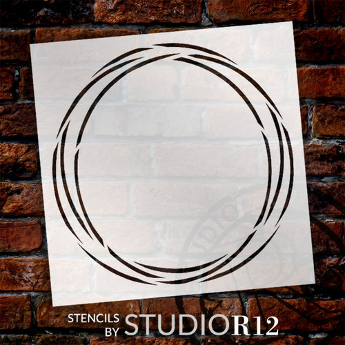 Triple Circle Geometric Picture Frame Stencil by StudioR12 - Select Size - USA MADE - Craft DIY Modern Home Decor | Paint Wood Sign - Mixed Media