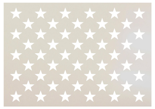 American Flag 50 Star Stencil by StudioR12 | Reusable Template | Use for Patriotic Arts, Crafts, DIY Decor | Painting, Mixed Media, Air Brushing | Select Size
