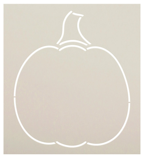 Round Pumpkin Silhouette Outline Stencil by StudioR12 - Select Size - USA Made - Craft DIY Fall Living Room Decor | Paint Door Hanger Wood Sign Pillow