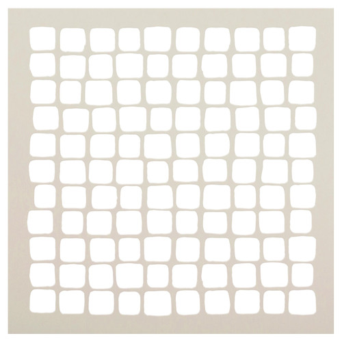 Hand Drawn Square Grid Stencil by StudioR12 - Select Size - USA Made - DIY Wall Floor Tile Painting | Reusable Geometric Pattern Template | STCL6791