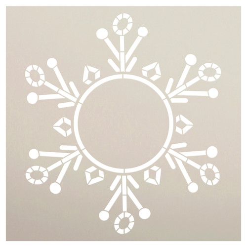 Snowflake Embellishment Stencil by StudioR12 - Select Size - USA Made - DIY Christmas & Winter Home Decor - Add Your Own Monogram - Craft & Paint Custom Wood Signs - STCL7146