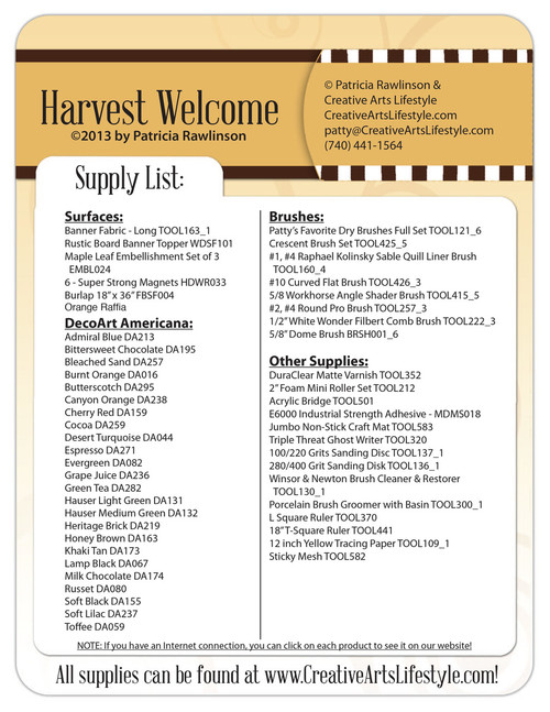 Harvest Welcome E-Packet - Patricia Rawlinson