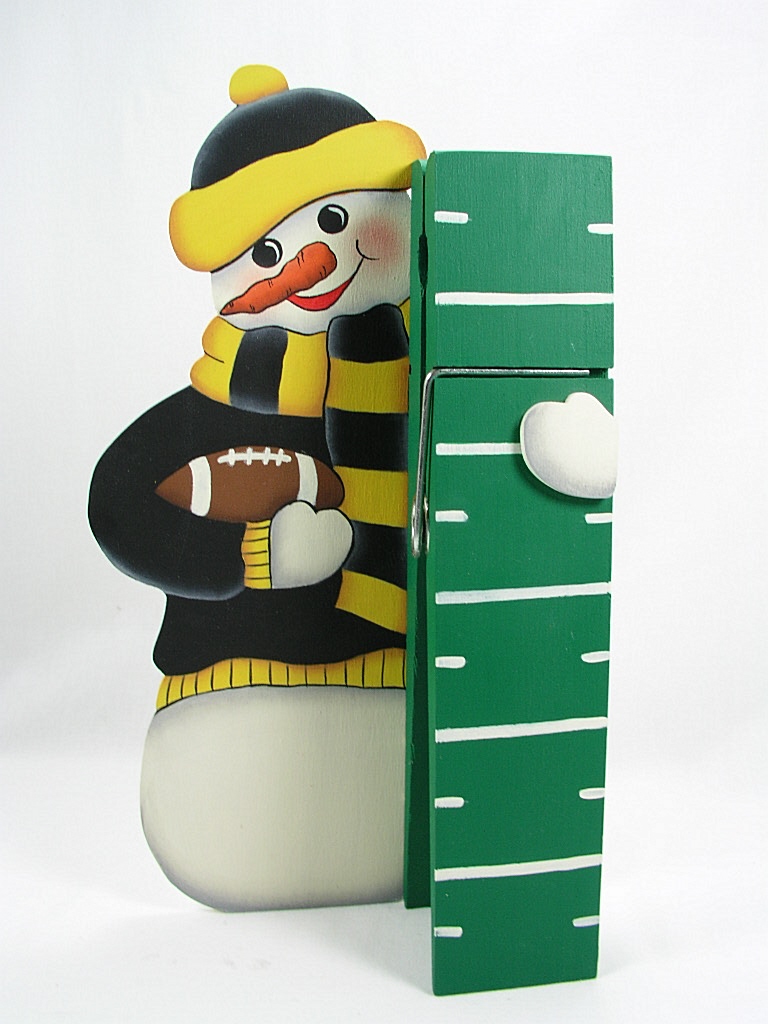 Football Snowman Clothes Pin - E-Packet - Jeanne Bobish
