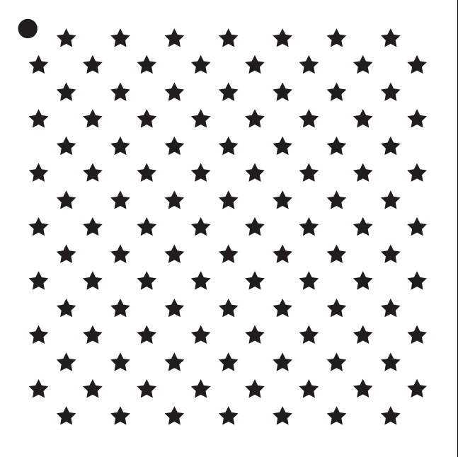 1/4" Stars - Pattern Stencil - 6" x 6"