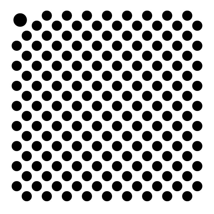 3/16" Tight Dots Mini Pattern Stencil - 4" x 4"