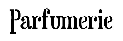 Parfumerie Word Stencil - Eccentric Serif - 7