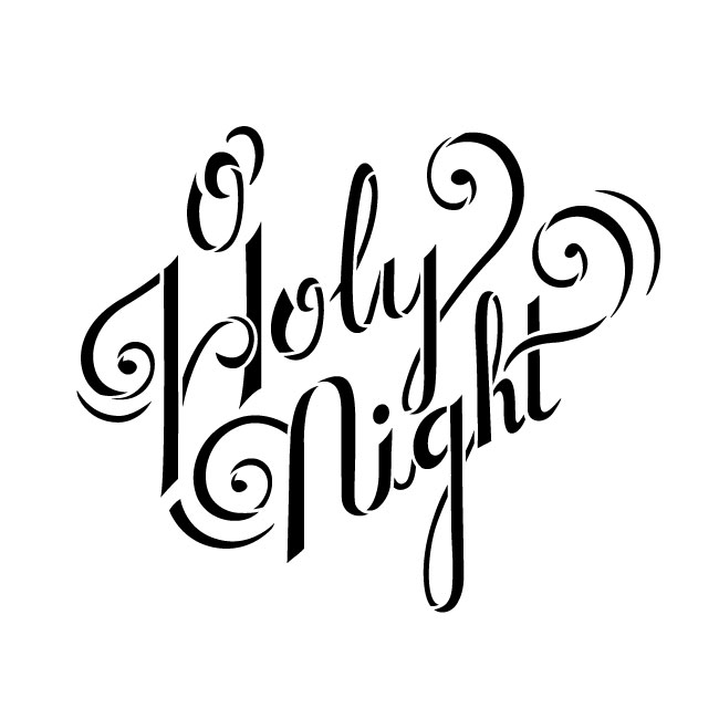 O Holy Night Stencil - Reusable Stencil for Holiday Crafting