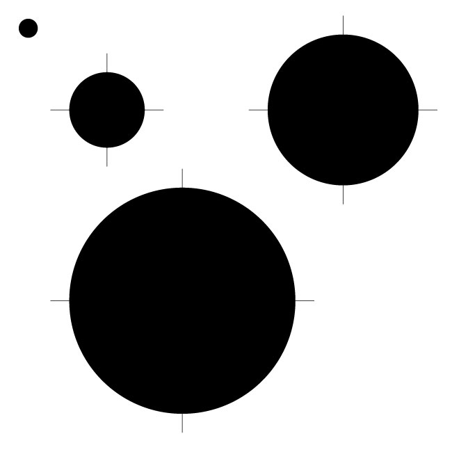 OvCircle Template Stencil - 1, 2, & 3-inch Circles