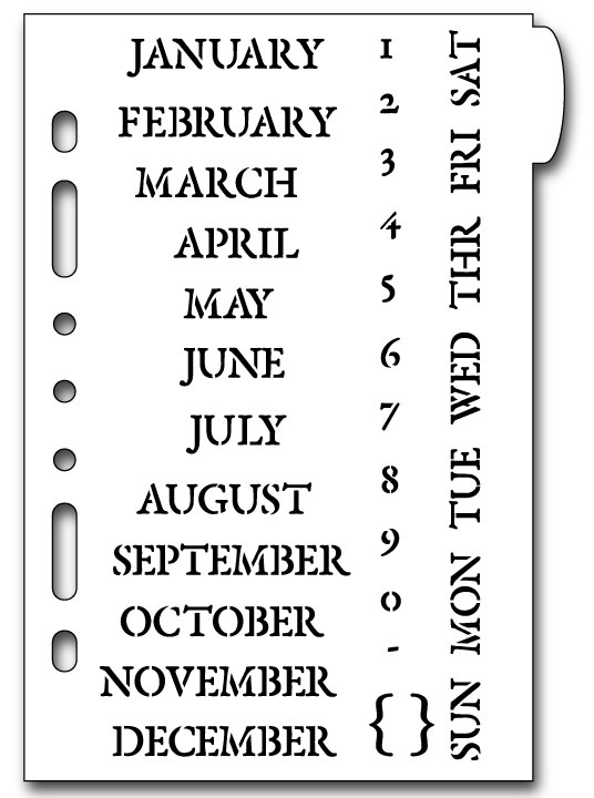 Classic Calendar Planner Stencil