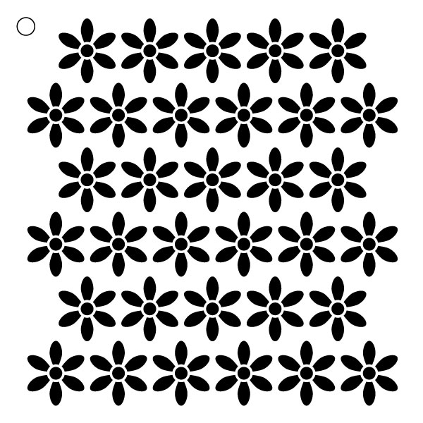 Daisy Pattern Stencil - 6